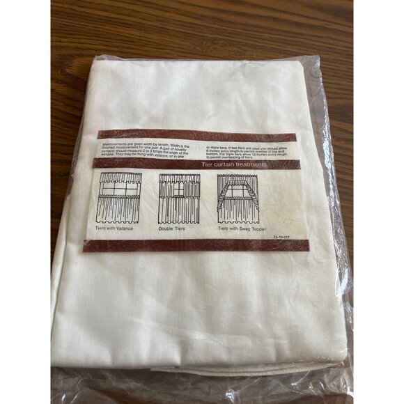 JC Penney Novelty Tier Curtains one pair 68”x36” vintage - Picture 2 of 4